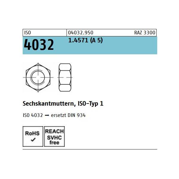 ISO 4032 Sechskantmutter online kaufen