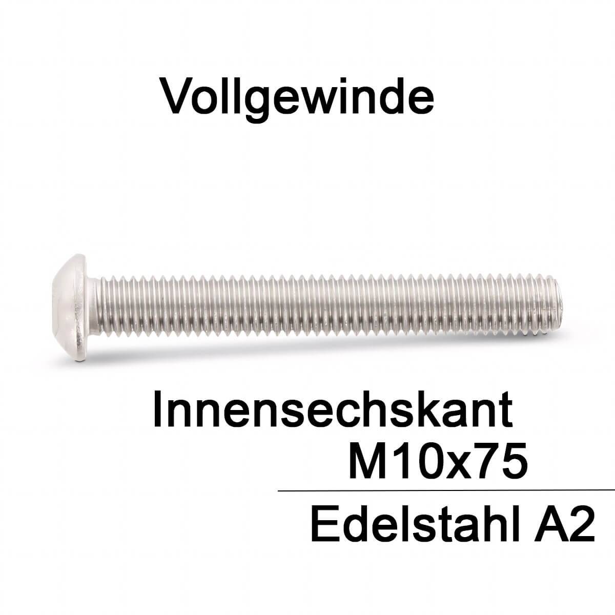 Metallschrauben Für Maschinenbau Innensechskant-Linsenkopfschrauben Aus Edelstahl A4/V4A - ISO 7380, Größen M8x10 Bis M8x100 Rostfreie Gewindeschrauben
