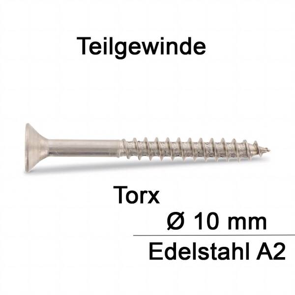 Spanplattenschrauben - 10 mm - Senkkopf - Torx -...