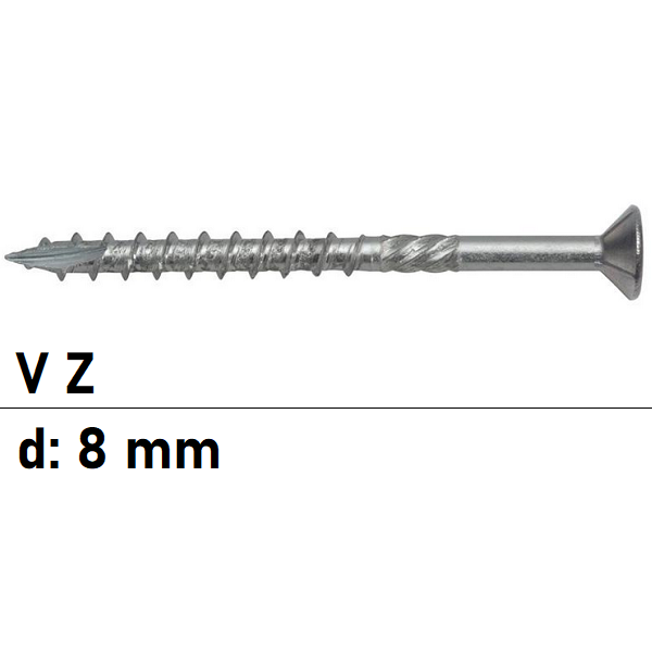 ART 89091 Holzbauschrauben CE Stahl Innensechsrund galv....