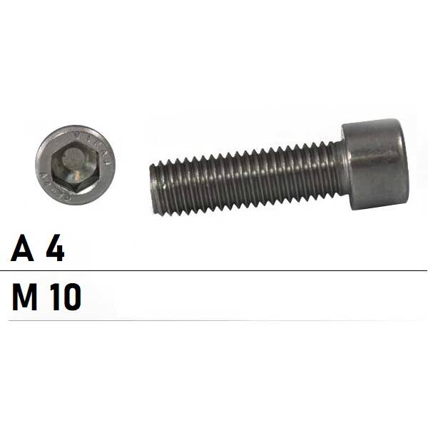 ISO 4762 (=DIN 912) - Zylinderschrauben A4 Vollgewinde - M 10, € 31,29
