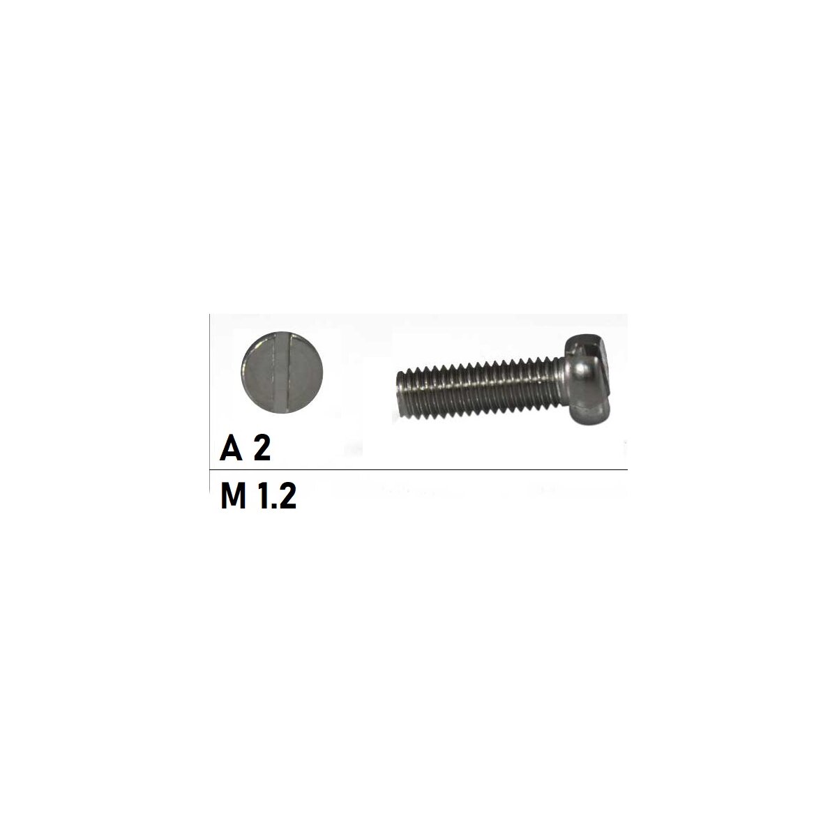 DIN 84 / ISO 1207 Edelstahl A2 M 1x3