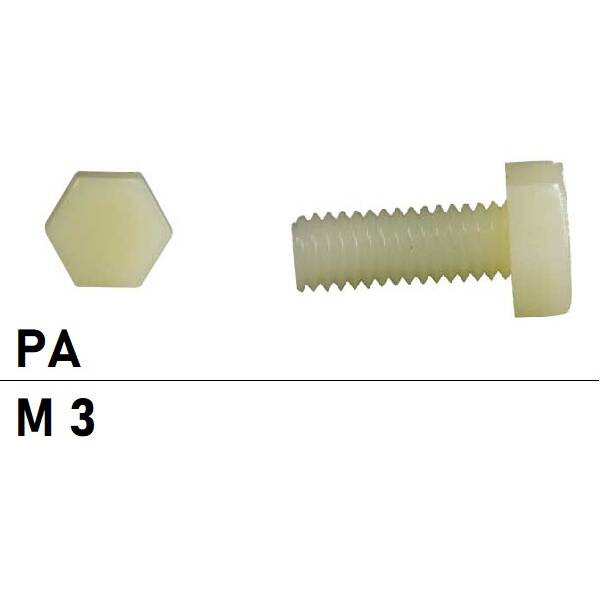Kunststoff Sechskantschrauben Aus Polyamid - M3 Bis M12 Nach DIN 933 Für Verschiedene Anwendungen
