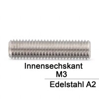 M12 DIN 913 A1 / A2 Gewindestifte Mit Kegelkuppe Innensechskant