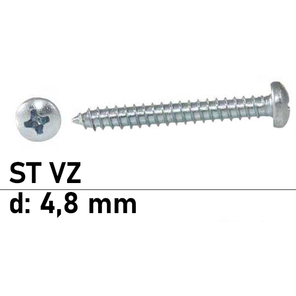Dünnblechschrauben Verzinkt TORX Furchendes Gewinde Linsenkopf ø
