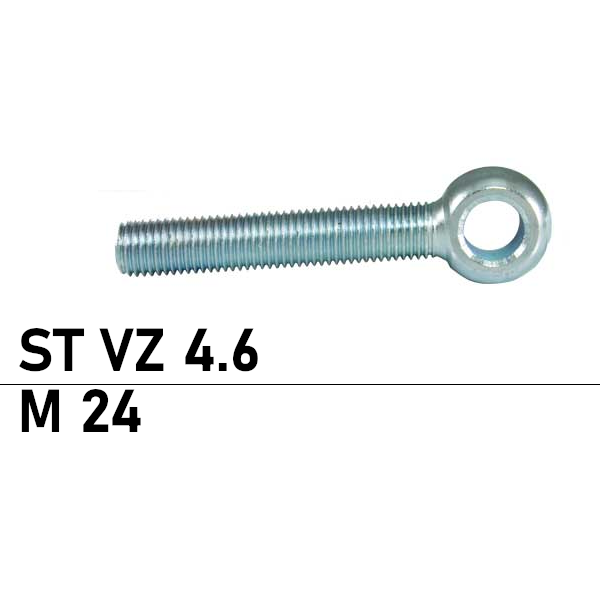 Augenschrauben DIN 444B - M24 Augenkopf langes Gewinde verzinkt 4 