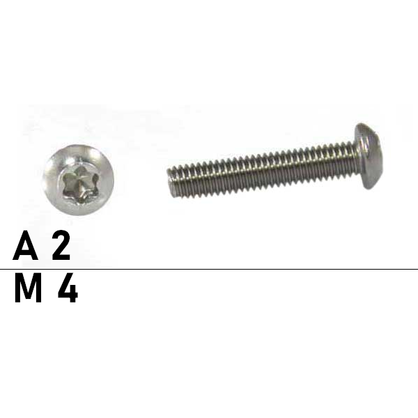 Linsenkopfschrauben ISO 7380 - M4 - Linsenkopf - Torx - A2, € 11,87