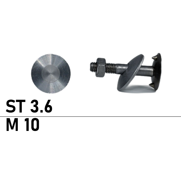 Tellerschrauben - DIN 15237 - Stahl 3.6 - Durchmesser M10, € 98,27